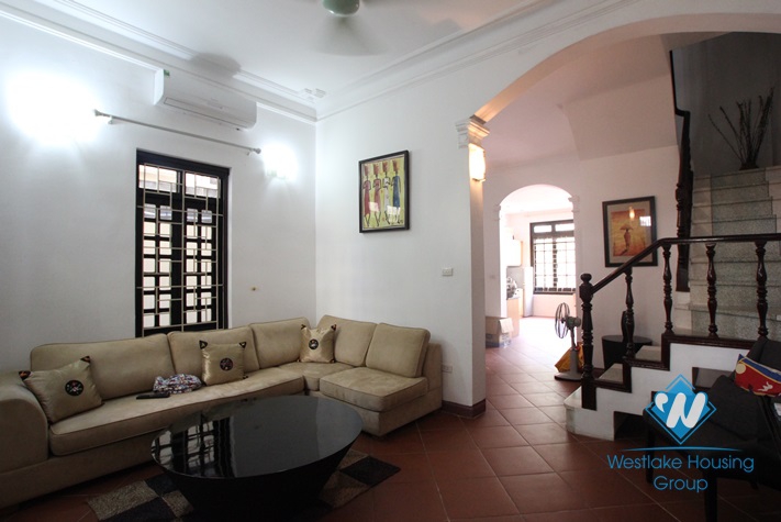 Cosy house with yard available for rent in To Ngoc Van street, Tay Ho, Hanoi- fully furnished.